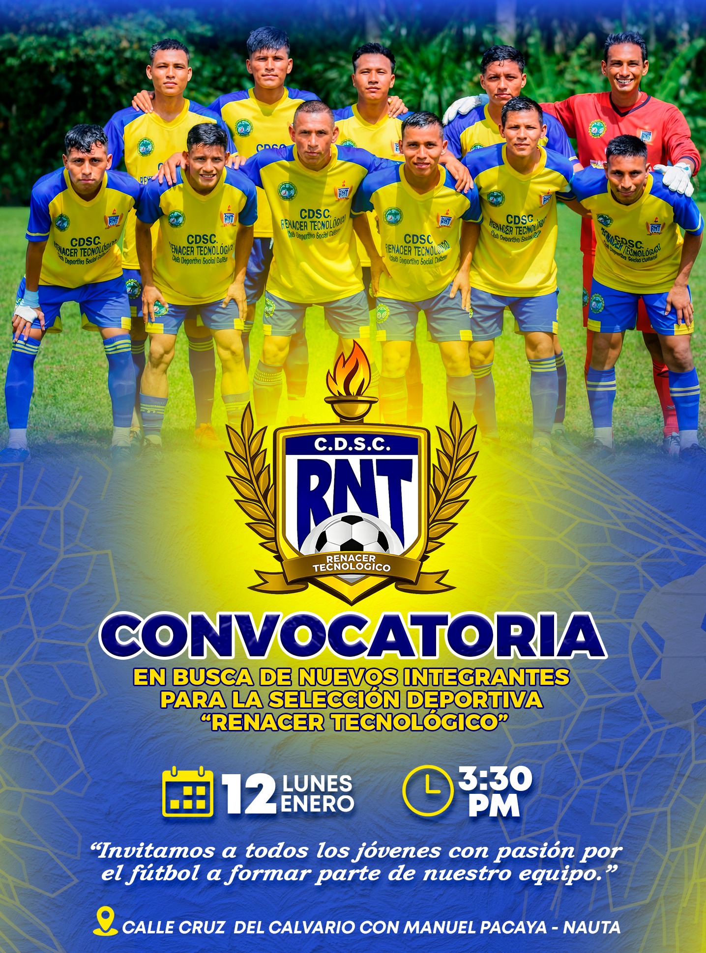 🏆⚽ ¡𝐆𝐑𝐀𝐍 𝐂𝐎𝐍𝐕𝐎𝐂𝐀𝐓𝐎𝐑𝐈𝐀 𝐃𝐄𝐏𝐎𝐑𝐓𝐈𝐕𝐀 – 𝐑𝐄𝐍𝐀𝐂𝐄𝐑 𝐓𝐄𝐂𝐍𝐎𝐋𝐎́𝐆𝐈𝐂𝐎❗ ⚽