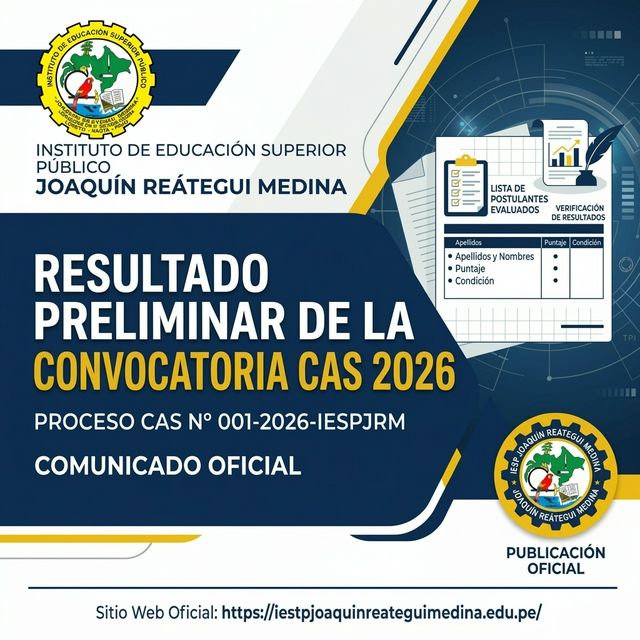 Resultados preliminar de la evaluación curricular